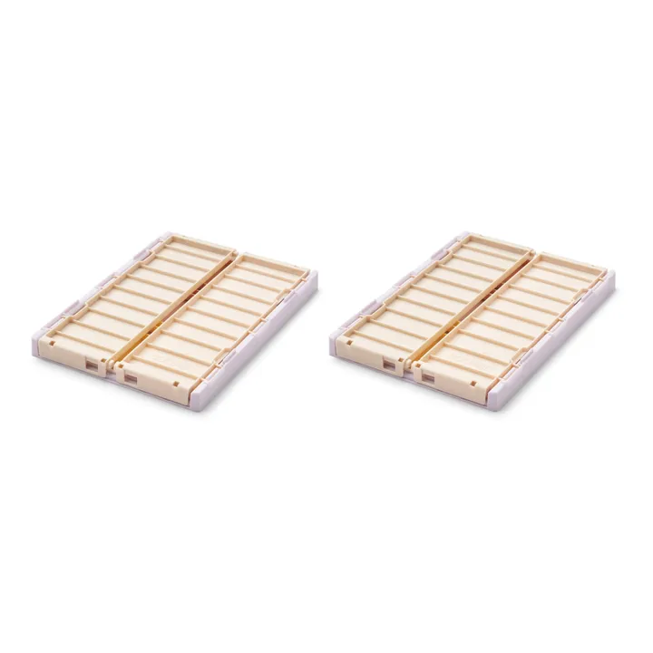 Weston Multicoloured Collapsible Crates - Set of 2 | Pale yellow- Product image n°1
