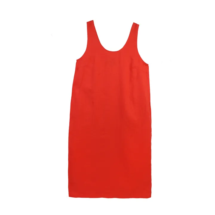 knee length dresses for ladies Basic Linen Shift Dress Hunter Green – LF MARKEY main image 1