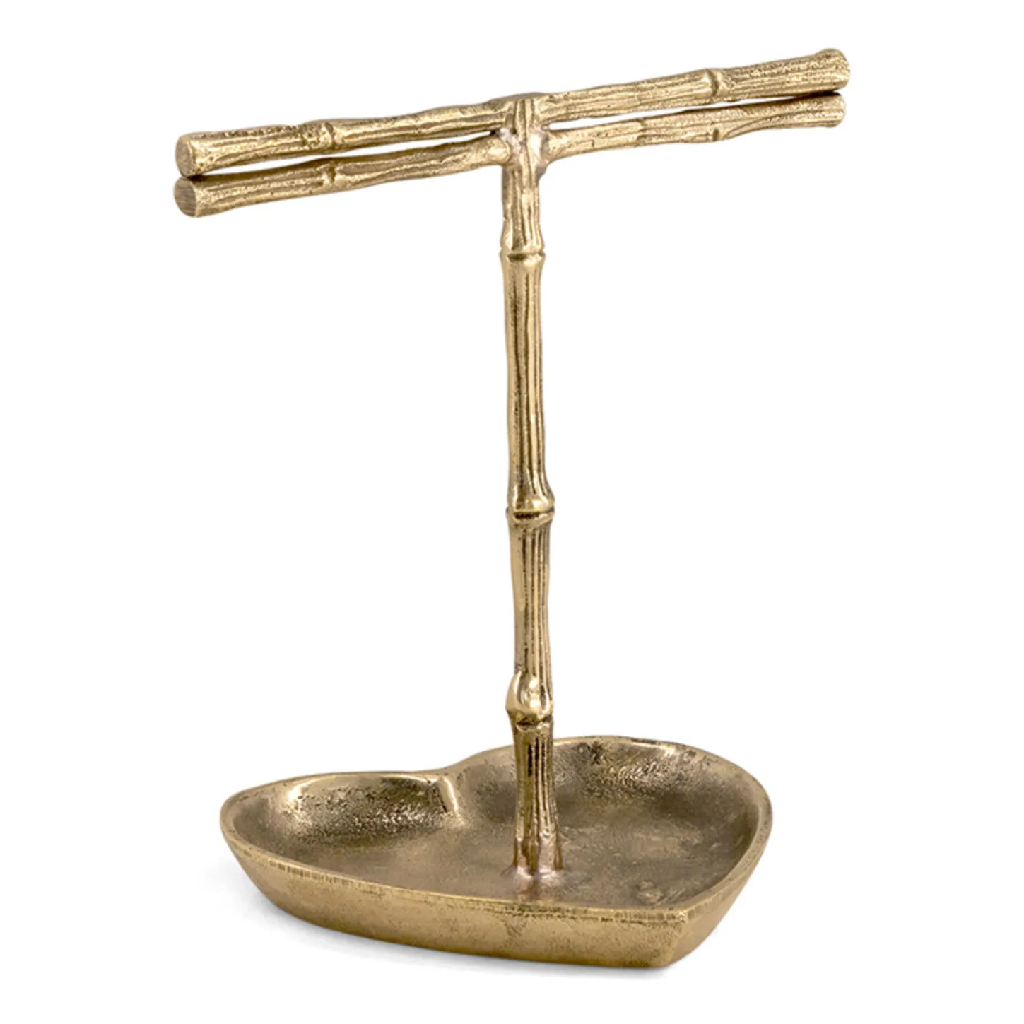 Doing Goods Golden Brown Lolita Bamboo Recycled Brass Jewelry Holder