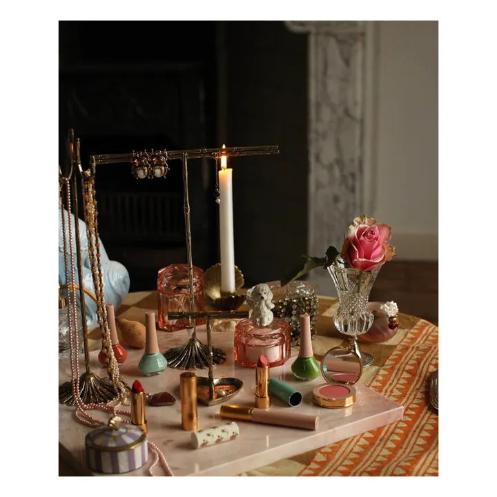 Joyero de latón reciclado Lolita Bamboo | Marrón Dorado- Imagen del producto n°5