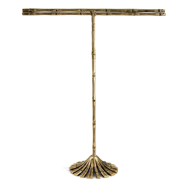 Joyero de latón reciclado Frida Bamboo  | Marrón Dorado- Imagen del producto n°0