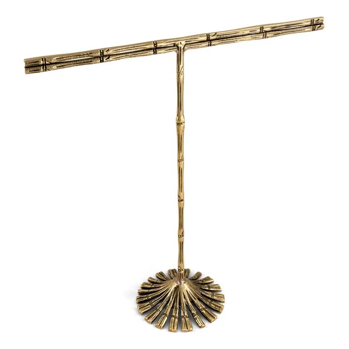 Joyero de latón reciclado Frida Bamboo  | Marrón Dorado- Imagen del producto n°3