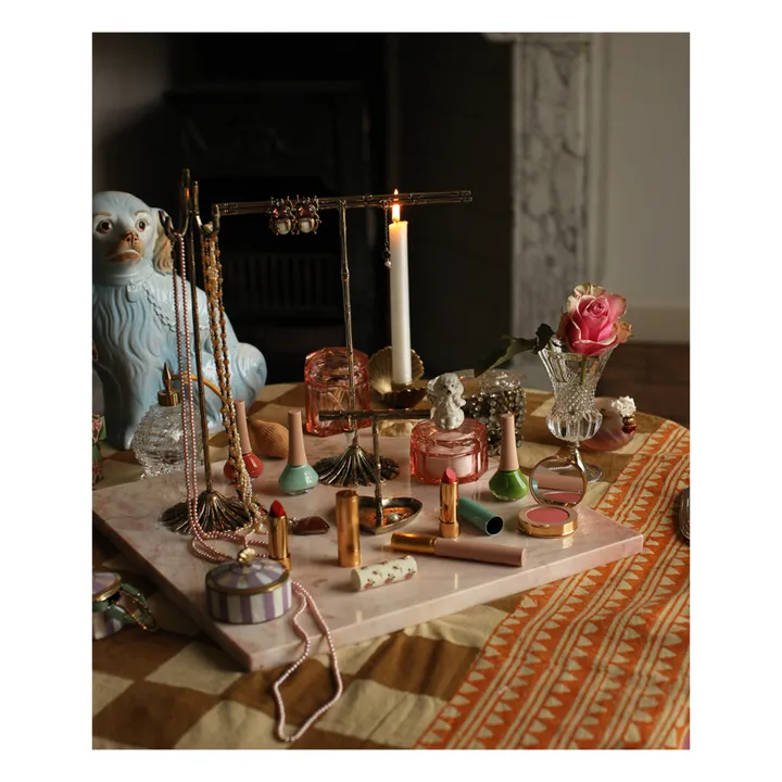 Joyero de latón reciclado Frida Bamboo  | Marrón Dorado- Imagen del producto n°4