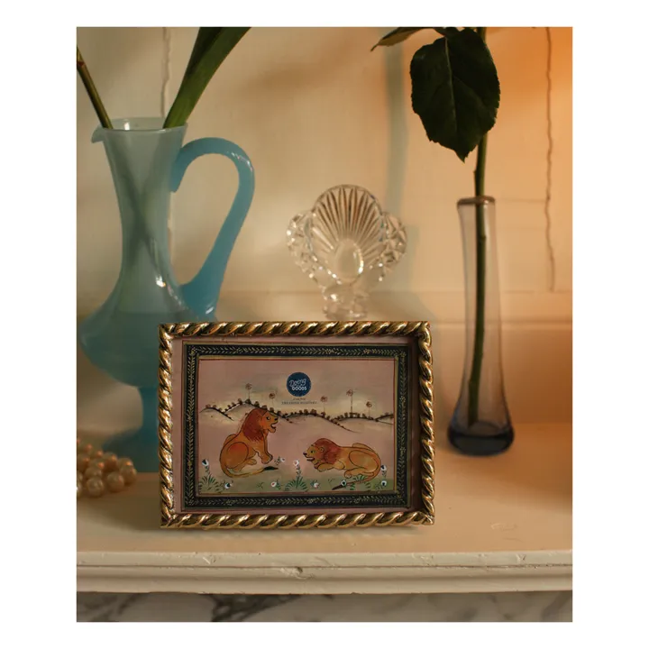 Bethany Recycled Brass Photo Frame | Gold- Product image n°1