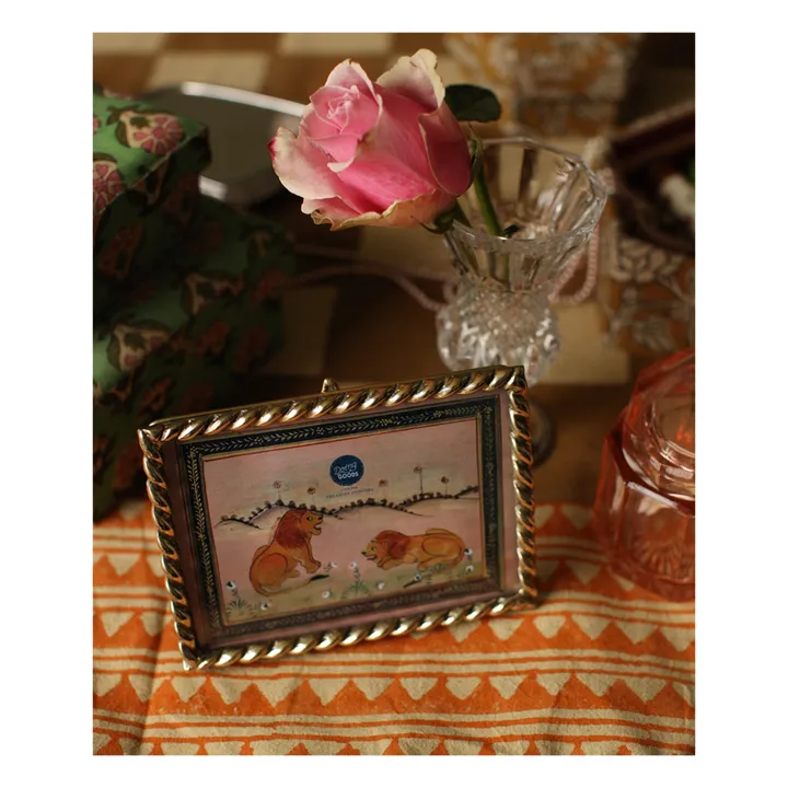 Cadre photo Bethany en laiton recyclé | Doré- Image produit n°2