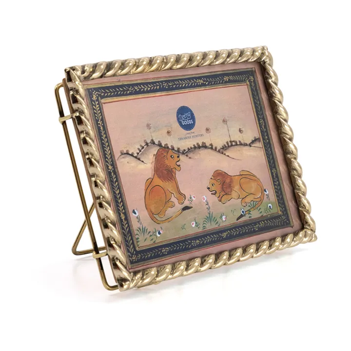 Bethany Recycled Brass Photo Frame | Gold- Product image n°3