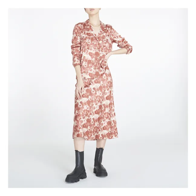 Chemise Froissée Satin | Terracotta