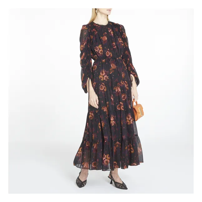 Noelle Silk Dress | Black