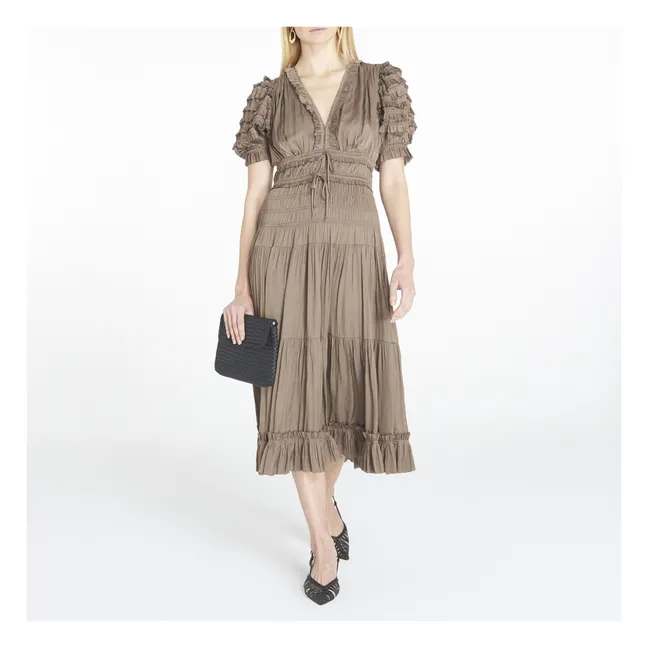 Carine Dress | Taupe brown