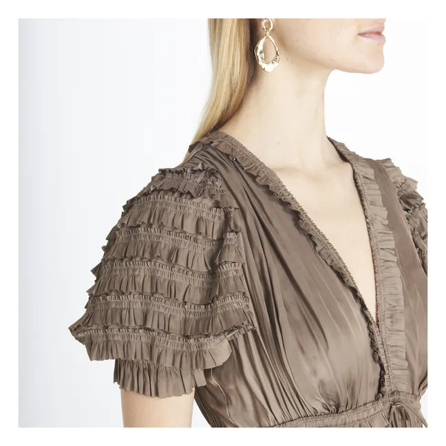 Carine Dress | Taupe brown