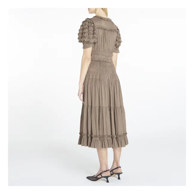 Carine Dress | Taupe brown