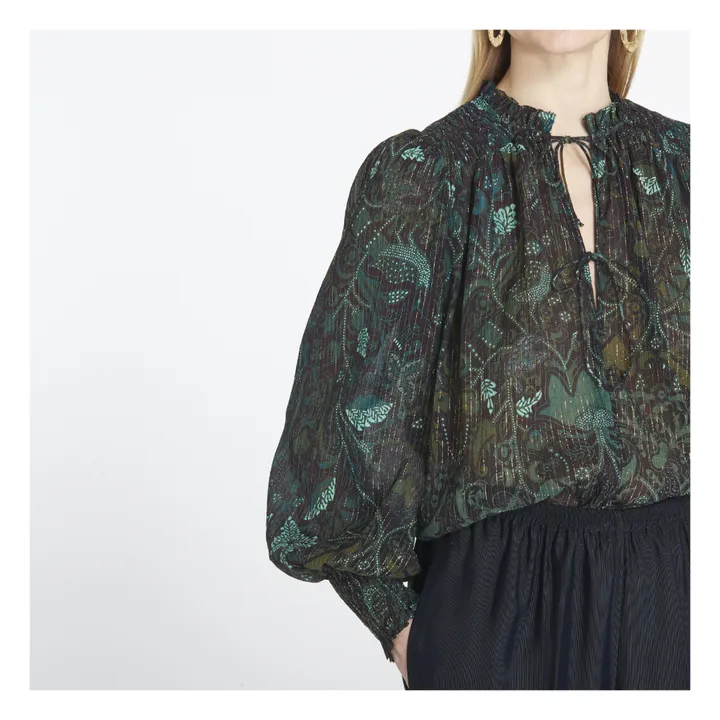 Ida Blouse | Forest Green- Product image n°3