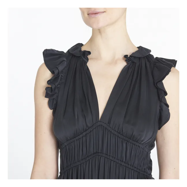 Posey Silk Dress | Black