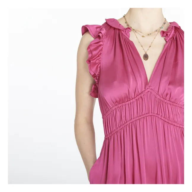 Robe Posey Soie | Rose