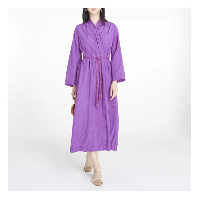 Robe Chic Taffetas Froissé | Mauve