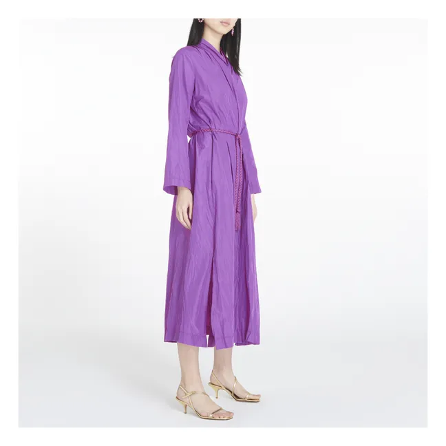 Robe Chic Taffetas Froissé | Mauve
