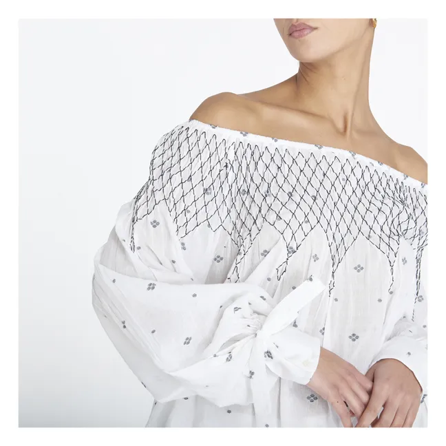 Camicetta ricamata Cecile | Bianco