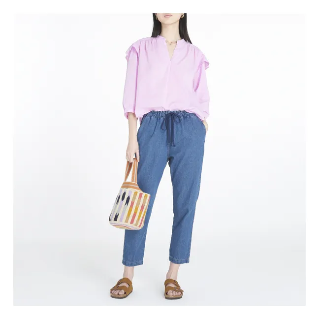 Blouse Aria Popeline de Coton | 	Lilas