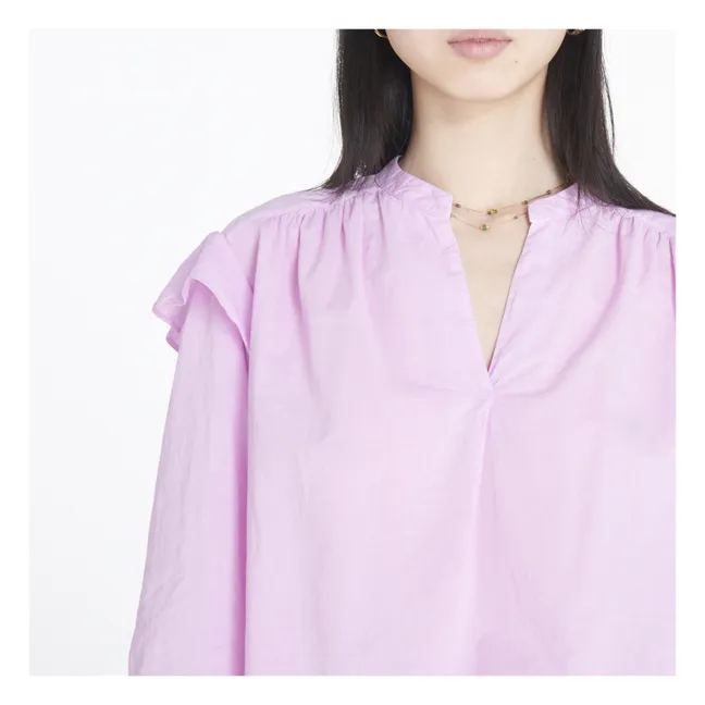 Blouse Aria Popeline de Coton | 	Lilas