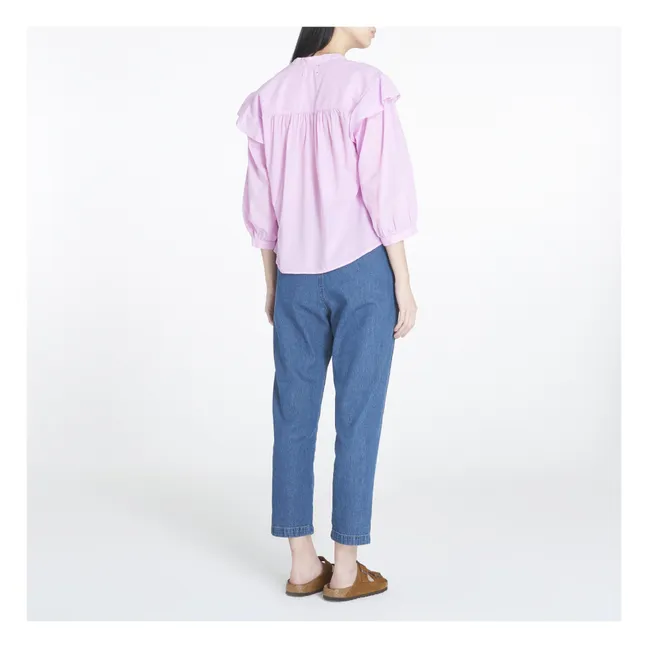 Blouse Aria Popeline de Coton | 	Lilas