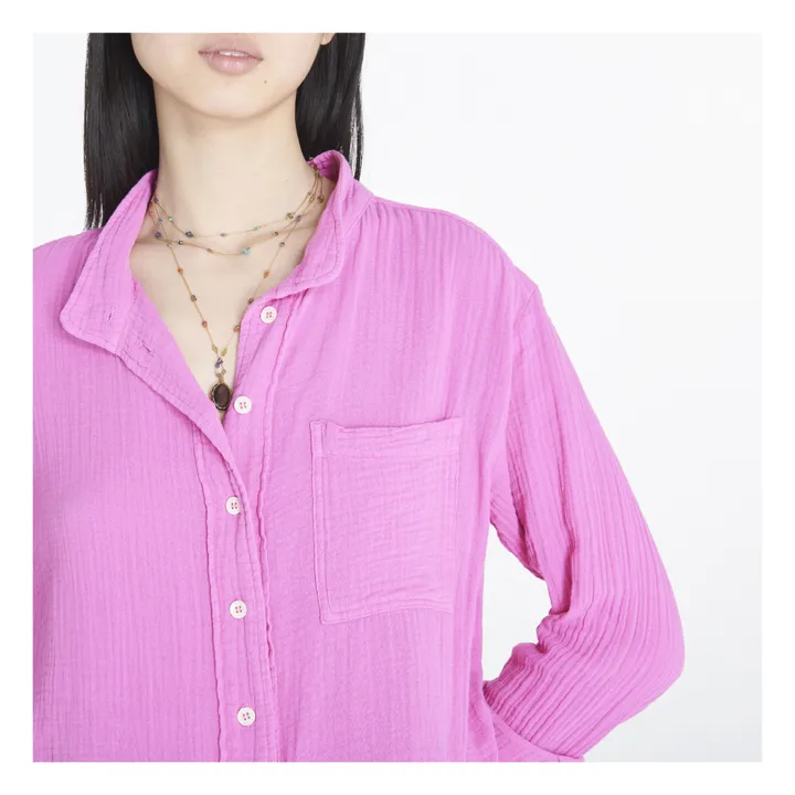Finley Cotton Muslin Shirt | Pink- Product image n°2
