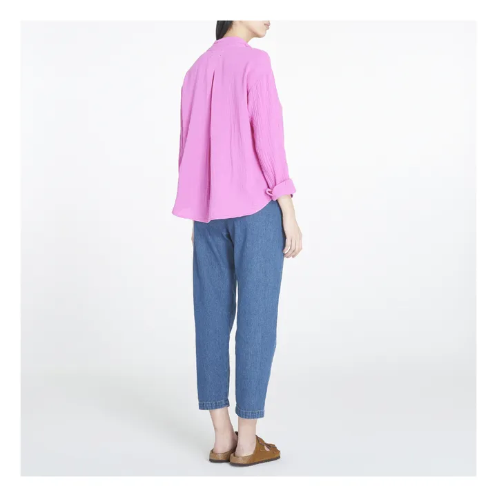 Finley Cotton Muslin Shirt | Pink- Product image n°3
