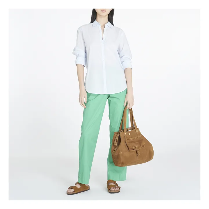 Chemise Beau Popeline de Coton | Bleu ciel- Image produit n°1