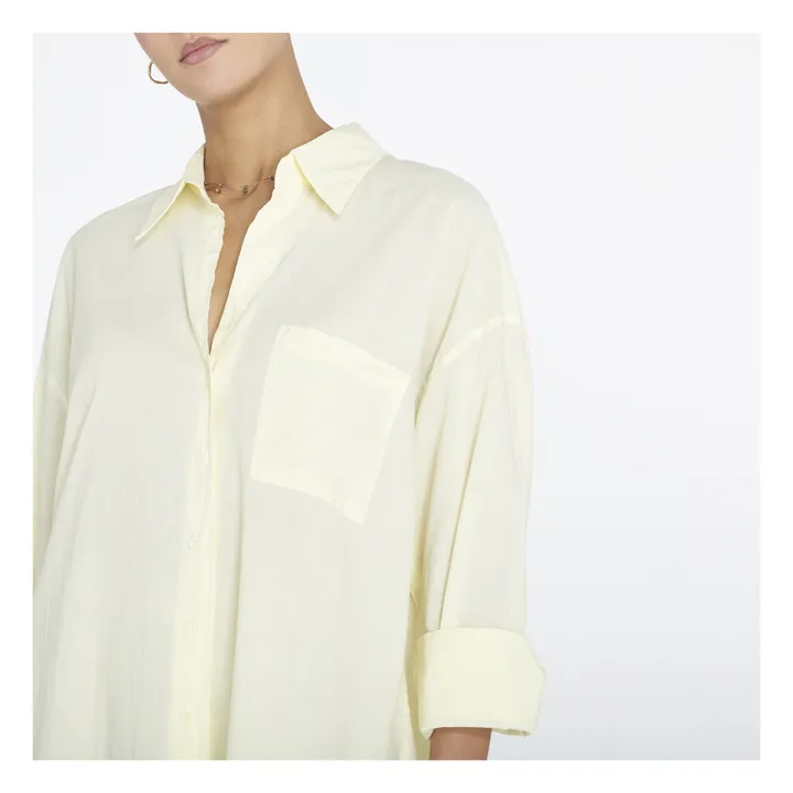 Sydney Cotton Poplin Shirt | Yellow- Product image n°2