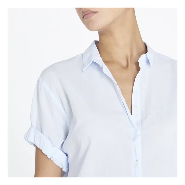 Camisa popelín de algodón Channing | Azul Cielo