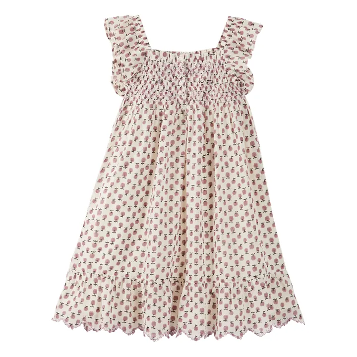 Emile et Ida - Embroidered Smock Dress - Ecru | Smallable