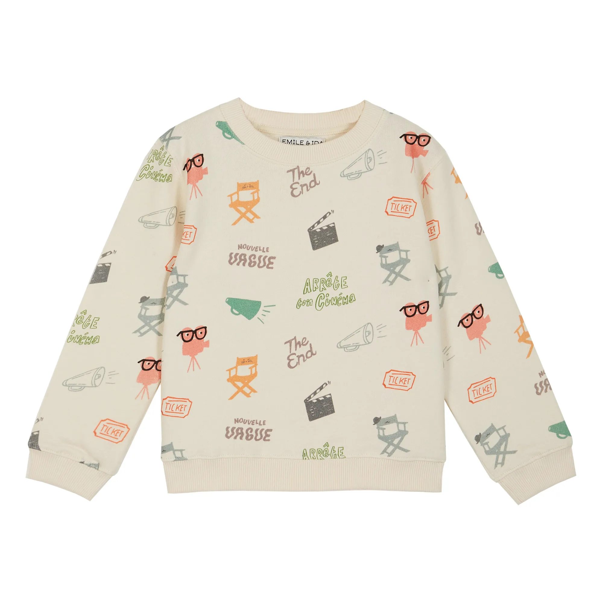 Emile Et Ida Ecru Cinema Organic Cotton Sweater