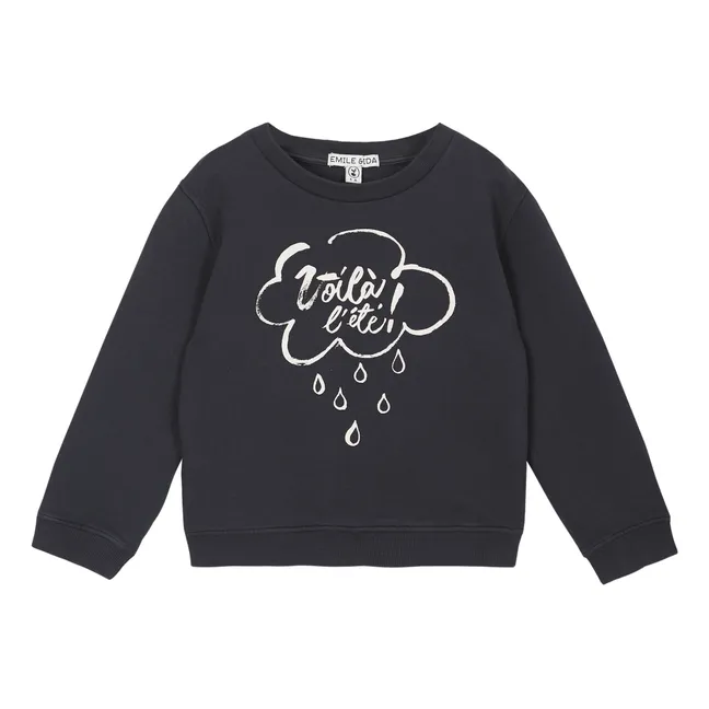 Organic Cotton Cloud Sweater | Charcoal grey