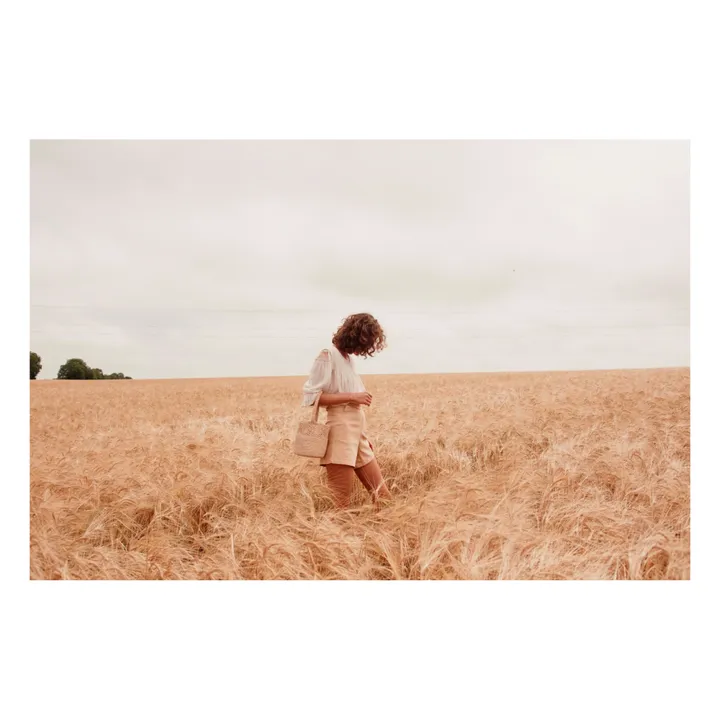 Blouse Smockée Brodée - Collection Femme  | Ecru- Image produit n°2
