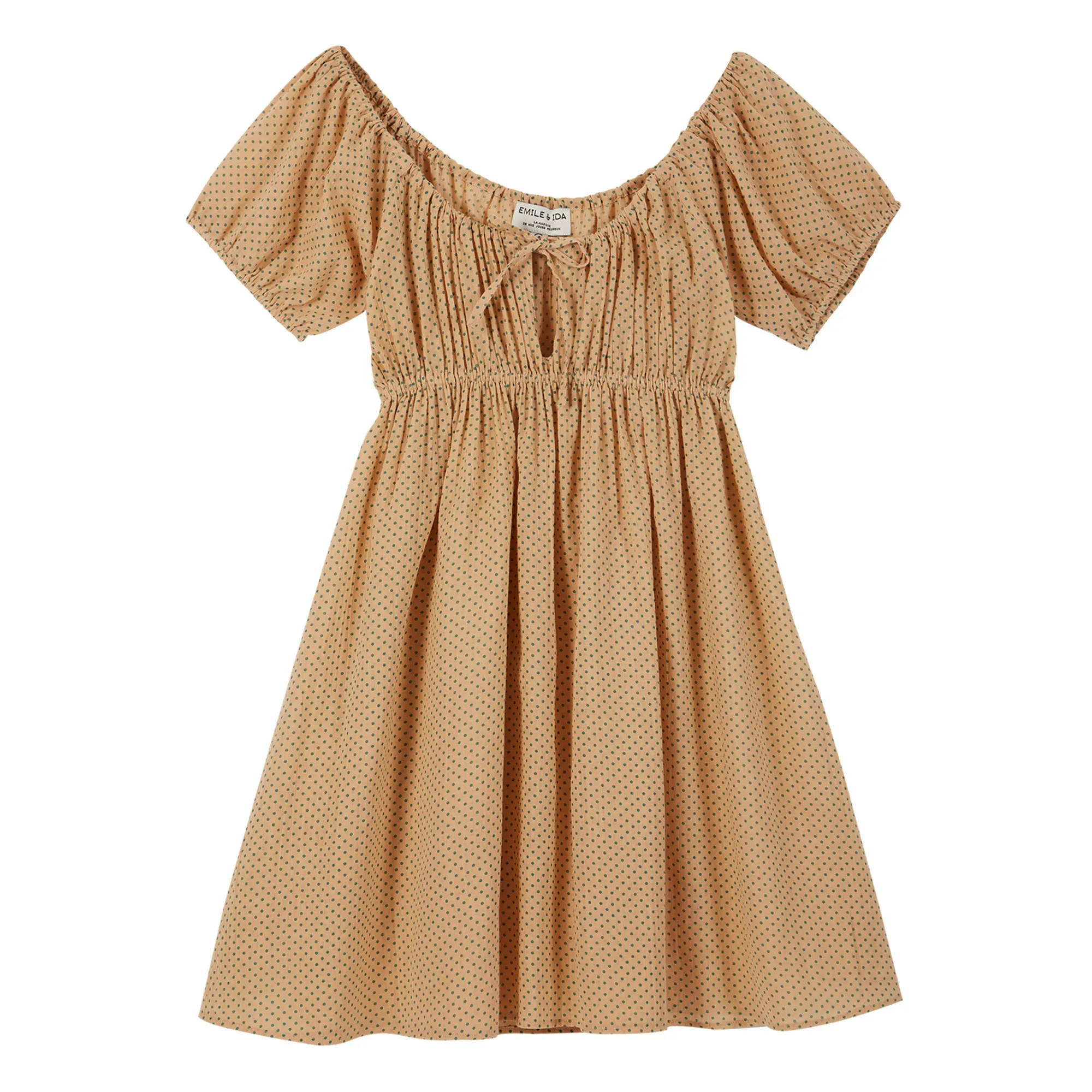 Emile Et Ida Green Polka Dot Dress