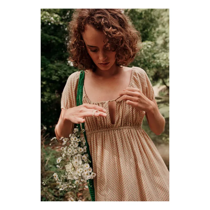 Robe à Pois - Collection Femme  | Vert- Image produit n°1
