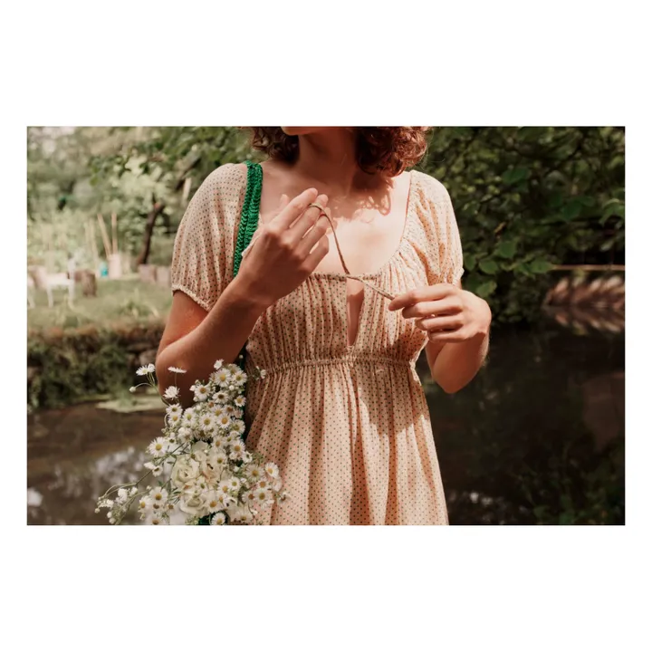 Robe à Pois - Collection Femme  | Vert- Image produit n°3