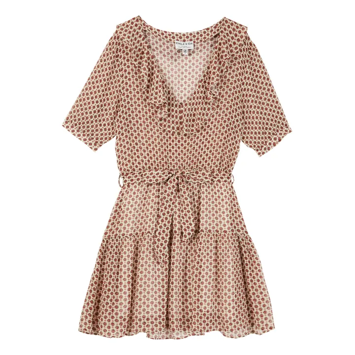 Robe à Volants Plume - Collection Femme  | Ecru- Image produit n°0