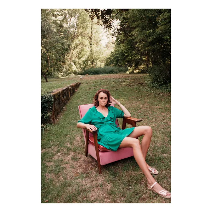 Robe à Volants - Collection Femme  | Vert- Image produit n°1