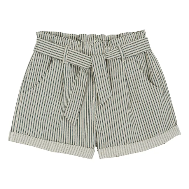 Short Denim Rayé - Collection Femme  | Vert