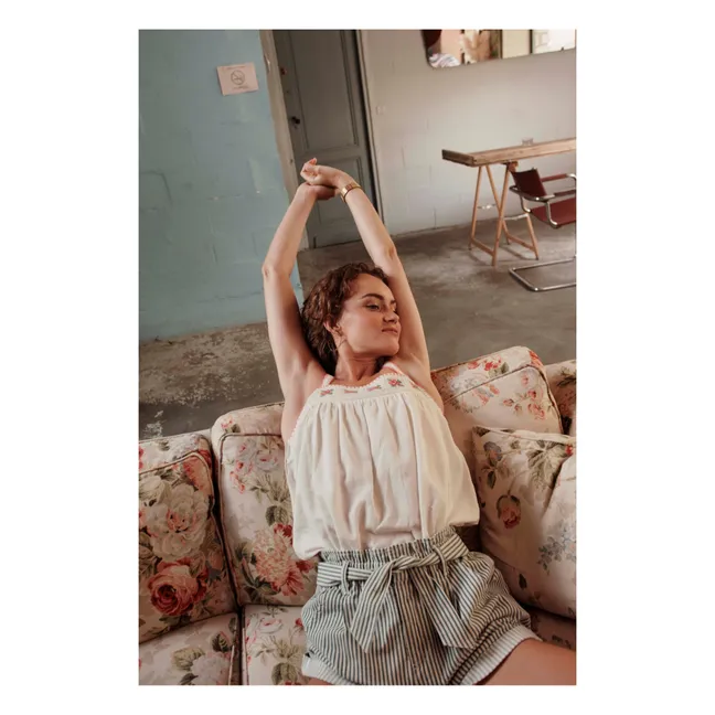 Short Denim Rayé - Collection Femme  | Vert