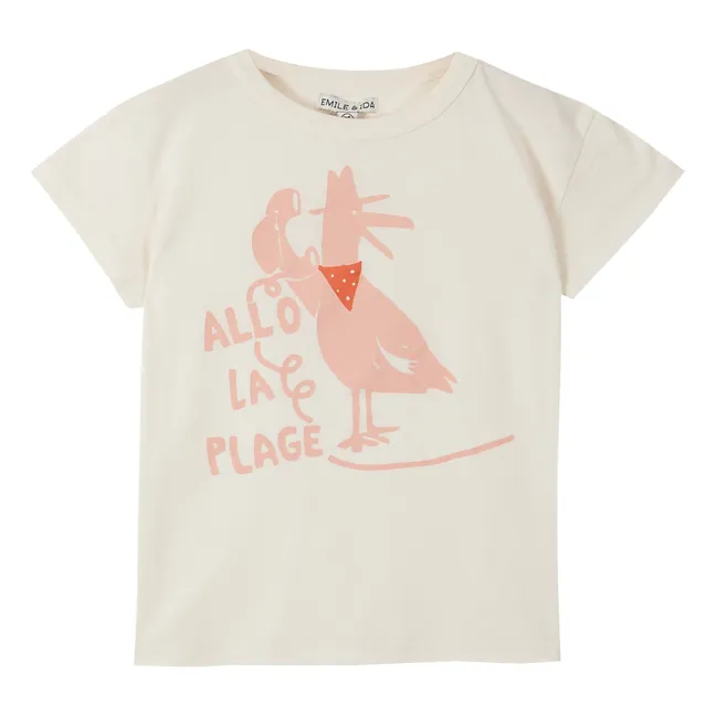 T-Shirt Coton Bio Mouette | Ecru