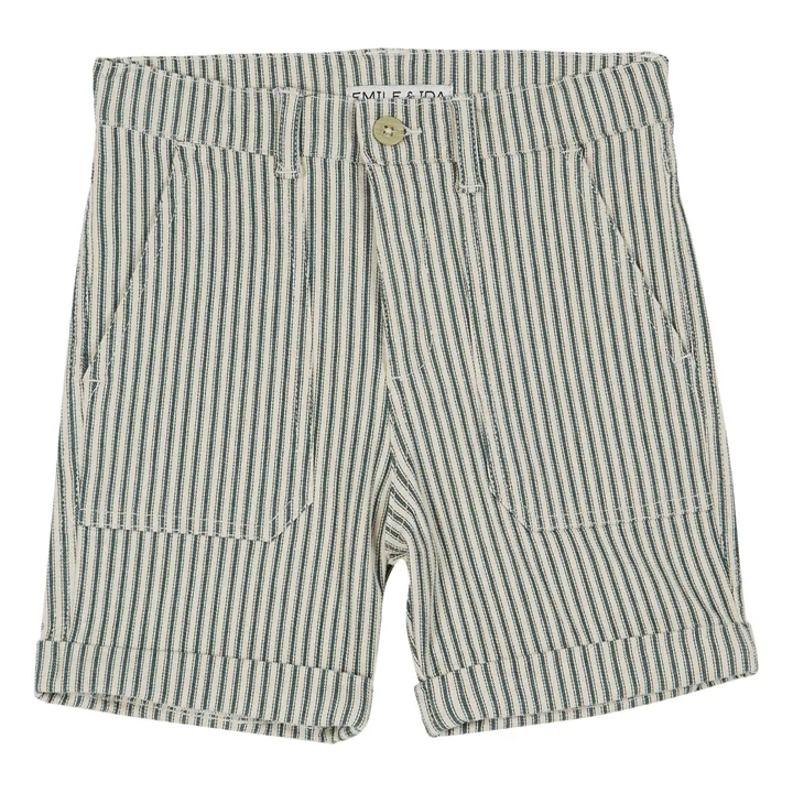 Short Rayé | Vert- Image produit n°0