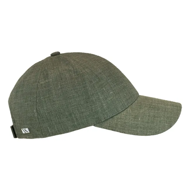 Cappello in lino | Verde militare