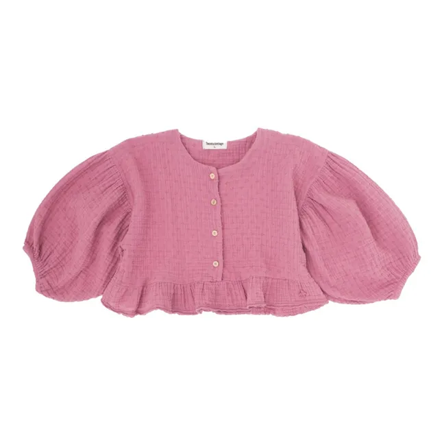 Blouse Gaze de Coton Bio Broderie | Rose