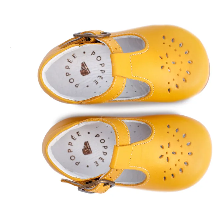 Milton Buckled T-bar Shoes | Yellow- Product image n°2