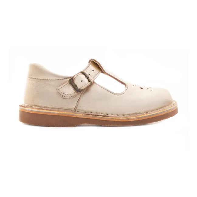Choux Buckled T Strap Shoes | Copper red