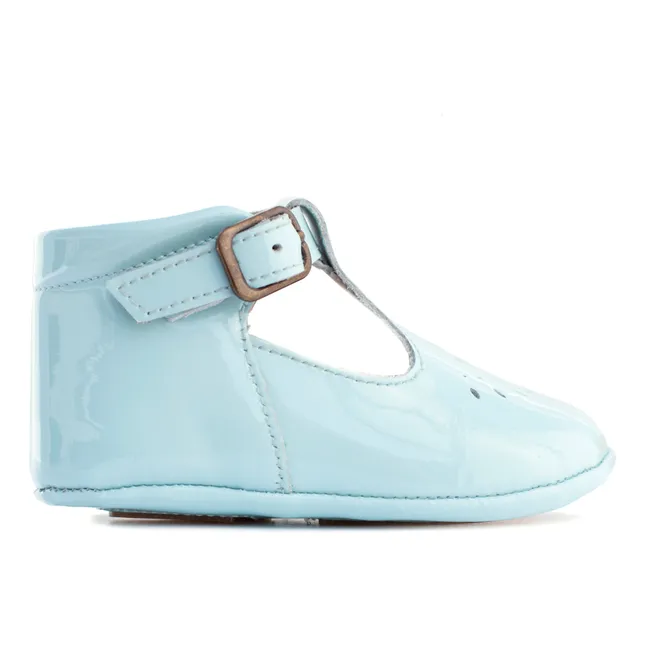 Chaussons T-Bar Minimilton Vernis | Bleu