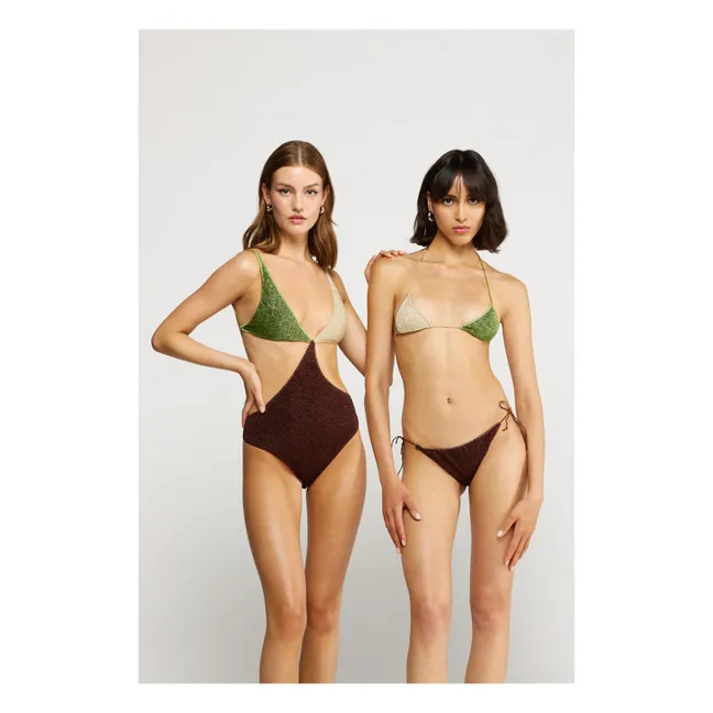 Maillot 1 Pièce Découpé Lumière | Chocolat