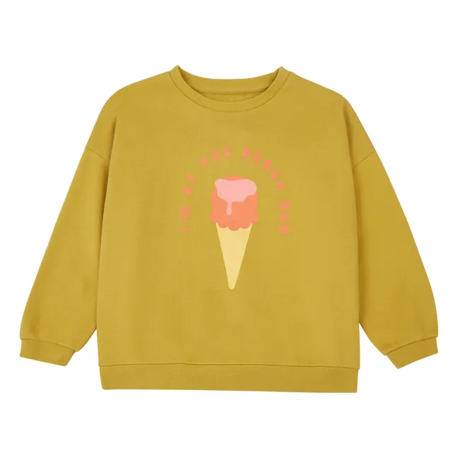 Sweatshirt aus Bio-Baumwolle Icecream | Khaki