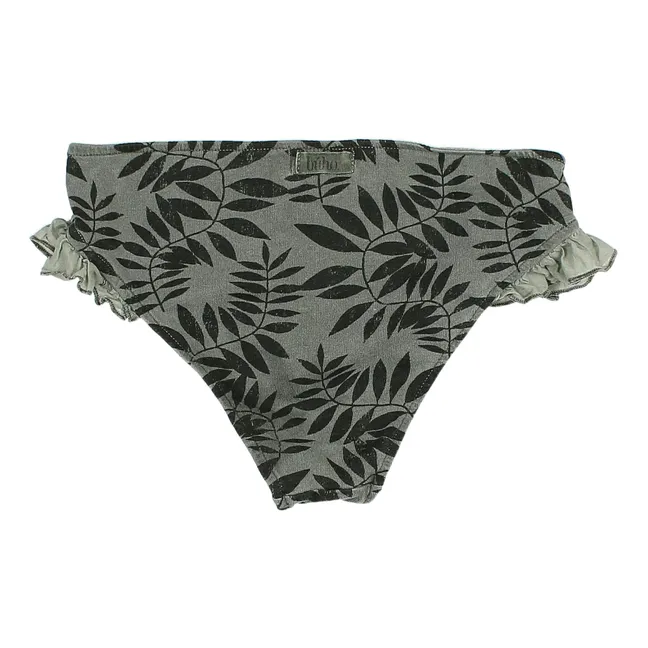 Slip bikini Jungle in cotone organico | Verde militare